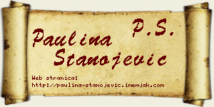 Paulina Stanojević vizit kartica